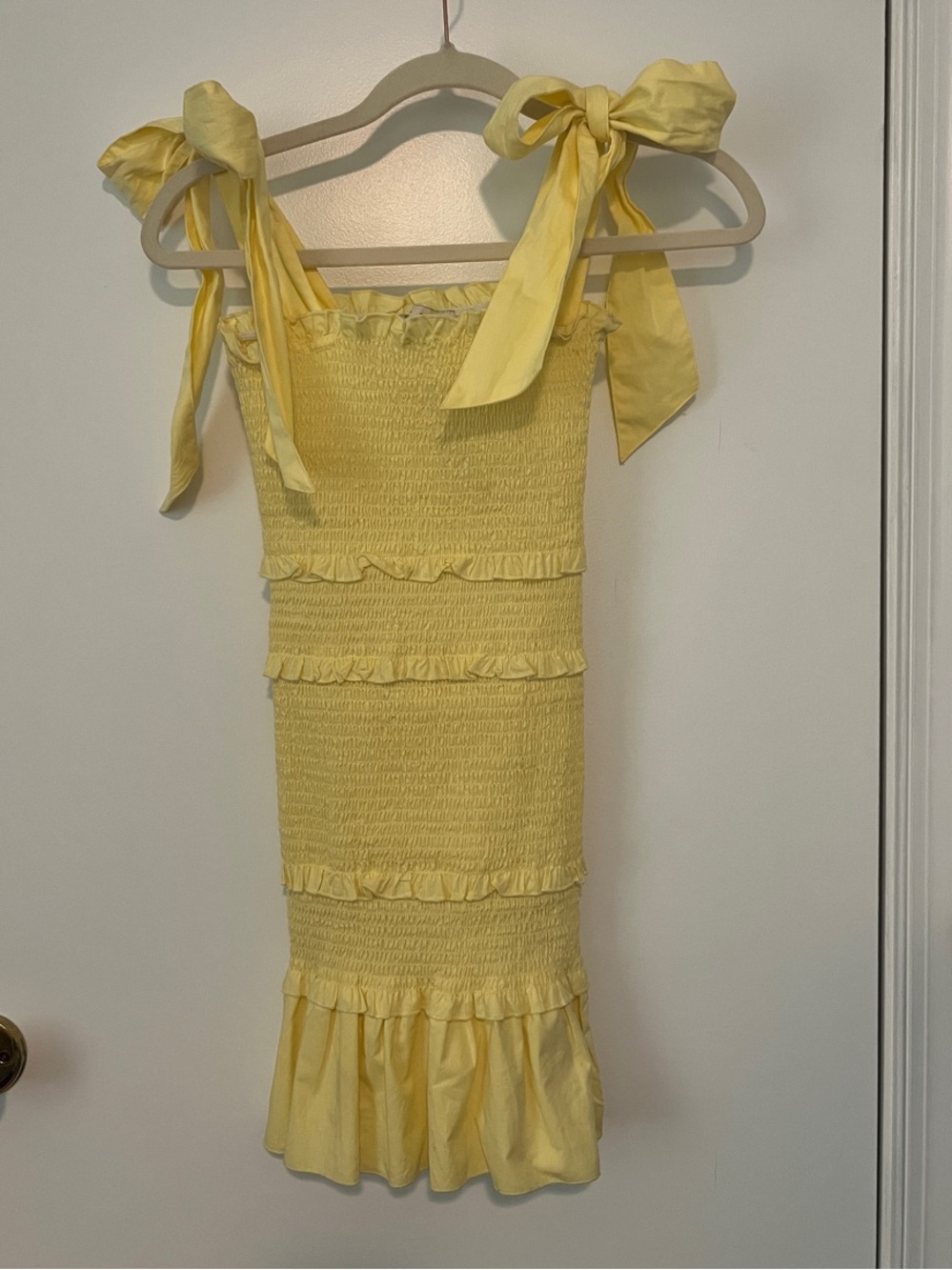HYFVE Yellow Ruffled Mini Dress